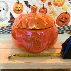 Rae Dunn Iridescent Orange Pumpkin Candy Dish
